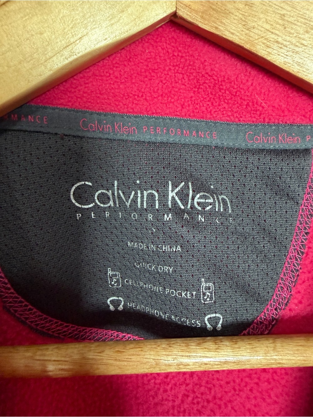 Calvin Klein Raspberry Full-Zip Teddy Fleece Jacket - Picture 3 of 6